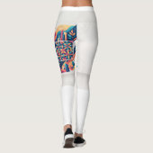 Leggings abstraits colorés pour femmes (Dos)