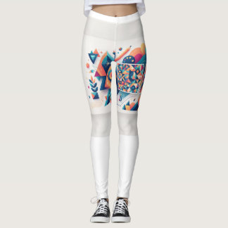 Leggings abstraits colorés pour femmes