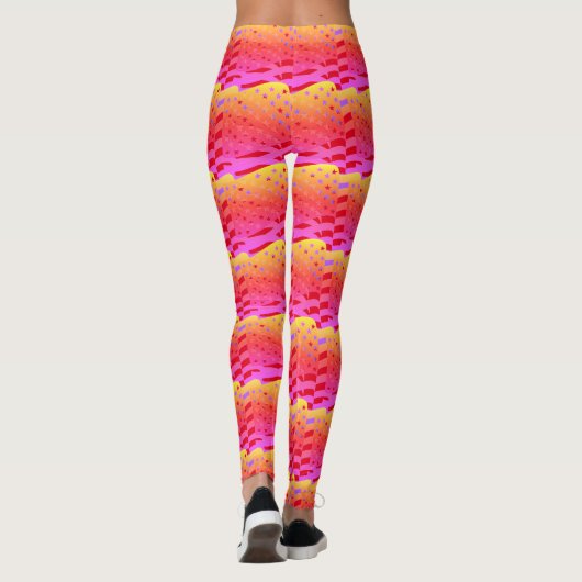 Leggings Abstraits de la Dame de Yoga (Dos)