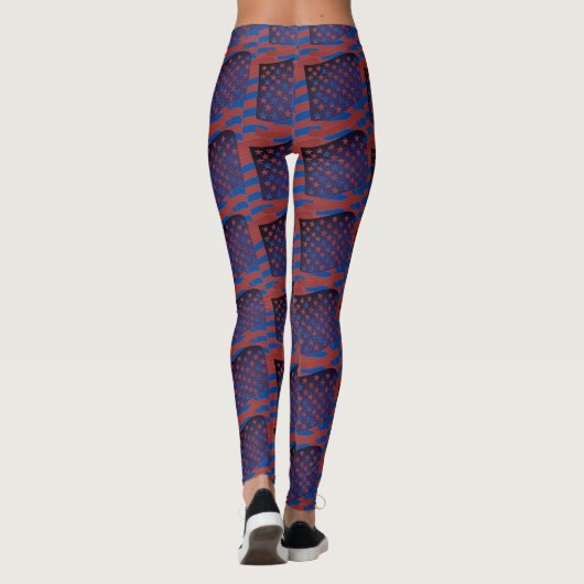 Leggings Abstraits de la Dame de Yoga (Dos)
