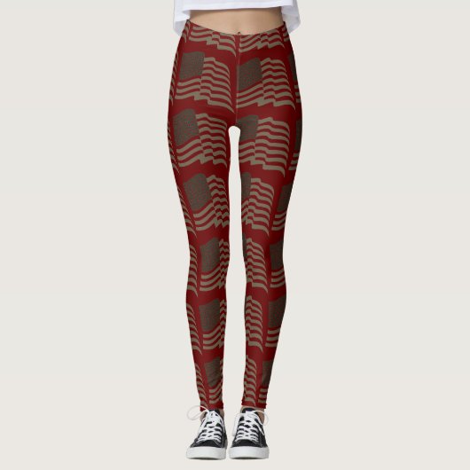 Leggings Abstraits de la Dame de Yoga (Devant)