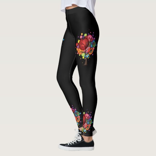 Leggings Abstraits de l'arbre à ballets (Gauche)