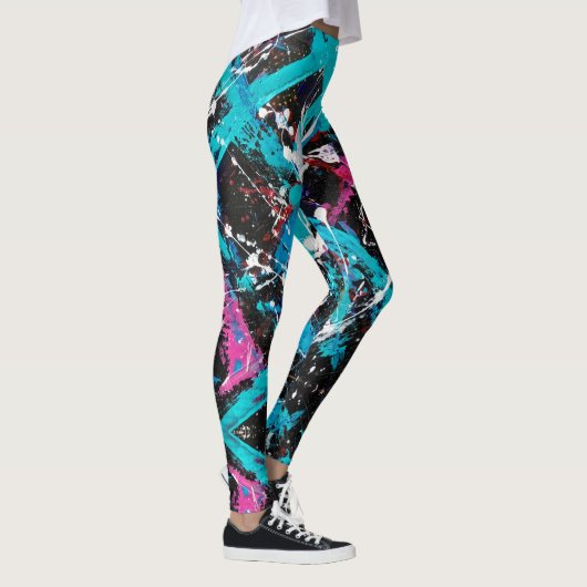 Leggings Abstraits de nouvelle rétrograde (Droite)
