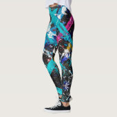 Leggings Abstraits de nouvelle rétrograde (Gauche)