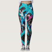 Leggings Abstraits de nouvelle rétrograde (Devant)