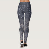 Leggings Abstraits de peinture gris-noir (Dos)