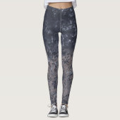 Leggings Abstraits de peinture gris-noir (Devant)