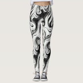 Leggings Abstraits Fils Whispy Cheveux Liquide (Devant)