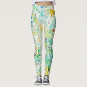 Leggings Abstraits floraux (Devant)