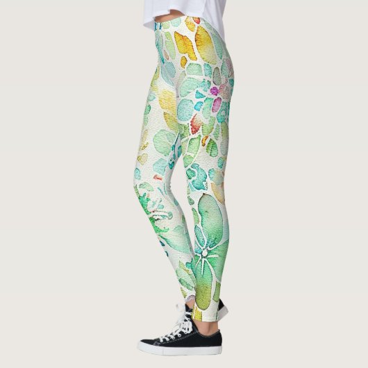 Leggings Abstraits floraux (Gauche)