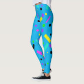Leggings abstraits funky géométriques intrépides (Gauche)