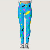 Leggings abstraits funky géométriques intrépides (Devant)