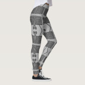 Leggings Abstraits Geo noir et blanc (Droite)