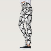 Leggings Abstraits, géométriques Noir et gris (Gauche)