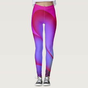 Leggings abstraits géométriques rose violet Colo
