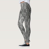 Leggings abstraits gris, noirs (Gauche)