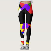 Leggings Abstraits multicolores (Devant)