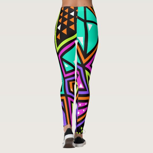 leggings abstraits néon (Dos)