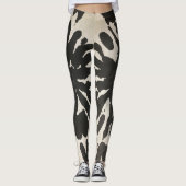 Leggings Abstraits noirs blancs modernes (Devant)