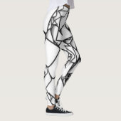 Leggings Abstraits noirs et blancs (Droite)