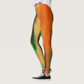Leggings Abstraits orange vert (Gauche)