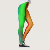 Leggings Abstraits orange vert (Droite)