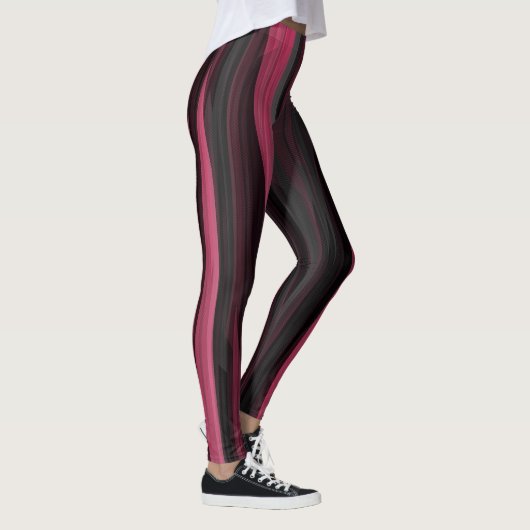 Leggings abstraits roses et gris (Droite)