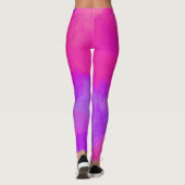 Leggings Abstraits roses et violets (Dos)