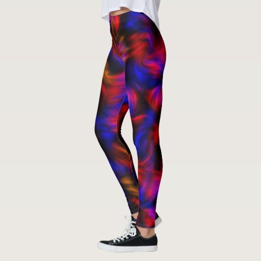 Leggings Abstraits rouges et bleus (Gauche)