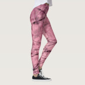 Leggings Abstraits tourbillonnants rose et noir (Droite)