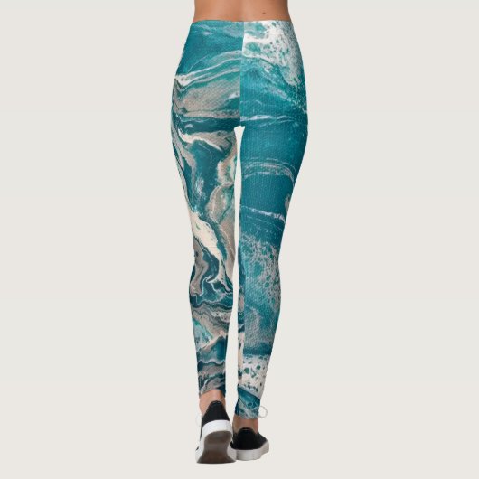 Leggings Abstraits turquoise (Dos)