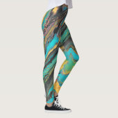 Leggings Abstraits Turquoise Radio King 3 (Droite)