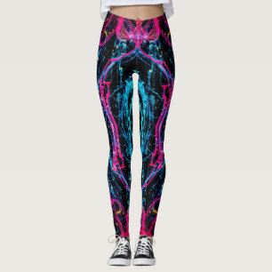 leggings abstraits violets