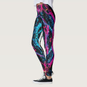 leggings abstraits violets (Gauche)