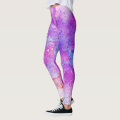leggings abstraits violets et bleus (Gauche)
