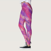 Leggings Abstraits violets et roses (Gauche)