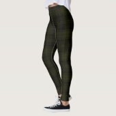 Leggings Acadie, Vert, Olive de bronze, Tatan Twill noir (Gauche)