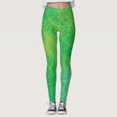 Leggings Acceptation | Médaillons de saumons jaunes bleus (Devant)