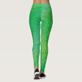 Leggings Acceptation | Médaillons de saumons jaunes bleus (Dos)