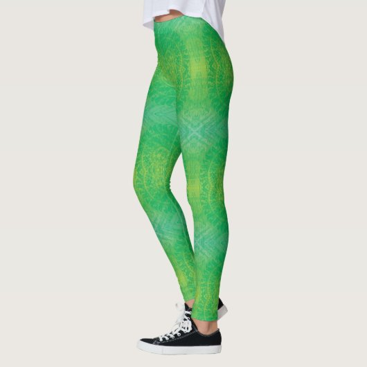 Leggings Acceptation | Médaillons de saumons jaunes bleus (Gauche)