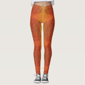 Leggings Acceptation | Médaillons de saumons rouges orange  (Devant)