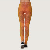 Leggings Acceptation | Médaillons de saumons rouges orange  (Dos)