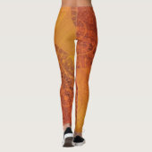 Leggings Acceptation | Médaillons de saumons rouges orange  (Dos)