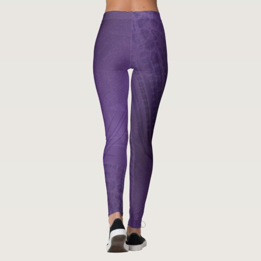 Leggings Acceptation | Motif Boho violet écectique (Dos)