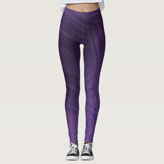 Leggings Acceptation | Motif Boho violet écectique (Devant)
