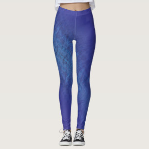 Leggings Acceptation   Motif de Blue Indigo Violet Shibori