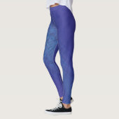 Leggings Acceptation | Motif de Blue Indigo Violet Shibori (Gauche)