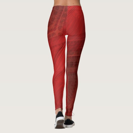 Leggings Acceptation | Motif de Boho Eclectique Rouge (Dos)