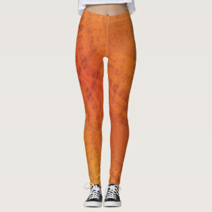 Leggings Acceptation   Motif de Shibori rouge orange jaune