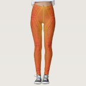 Leggings Acceptation | Motif de Shibori rouge orange jaune (Devant)